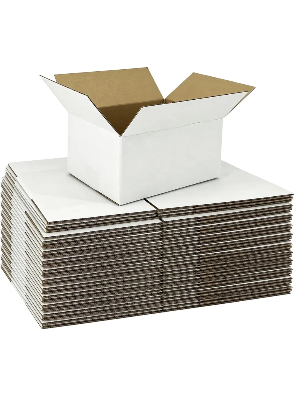 20 pack 8*6*4 inches small shipping boxes white corrugated cardboard boxes